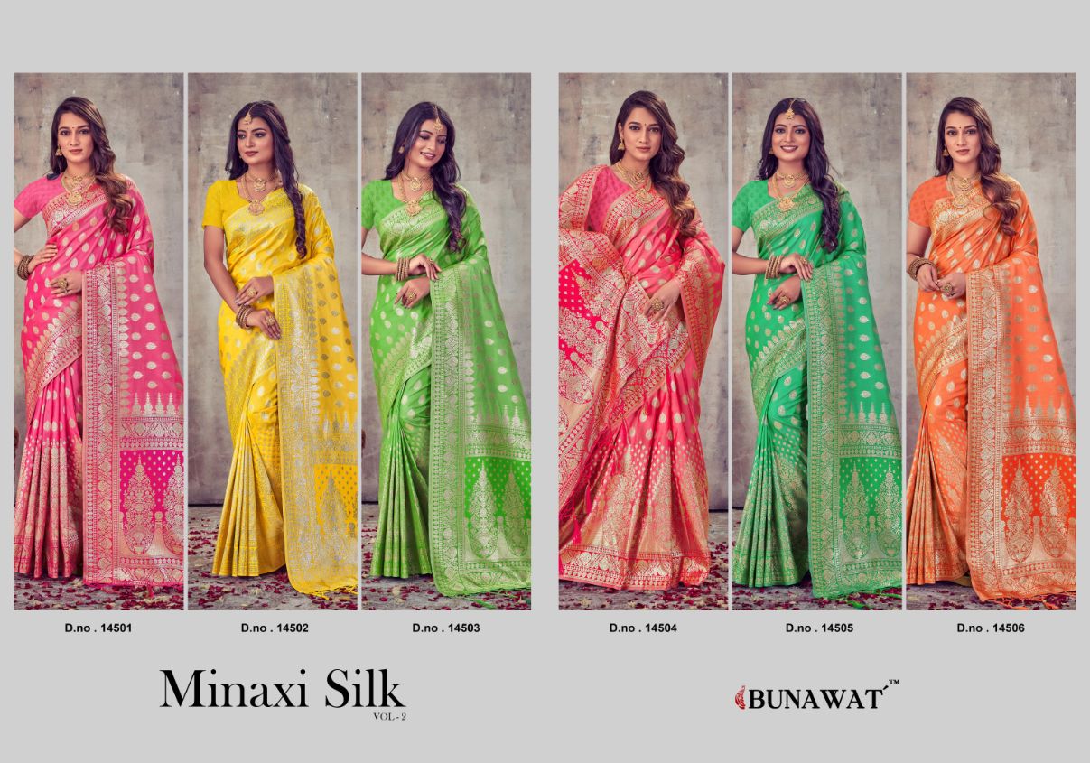 Bunawat Minaxi Silk Vol 2 Banarasi Silk Sarees Catalog
